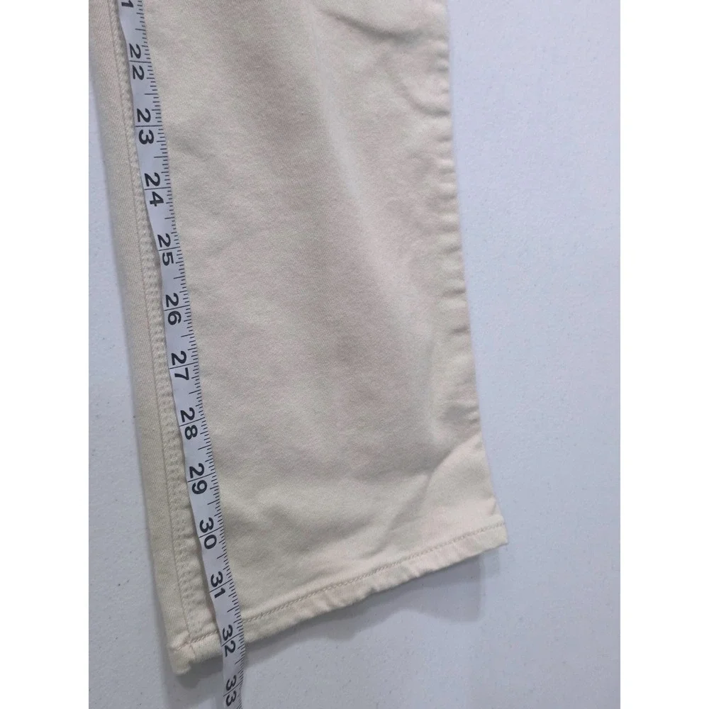 Chicos So Lifting Straight Leg Jeans Womens 0.5 Regular Off White Stretch Pants